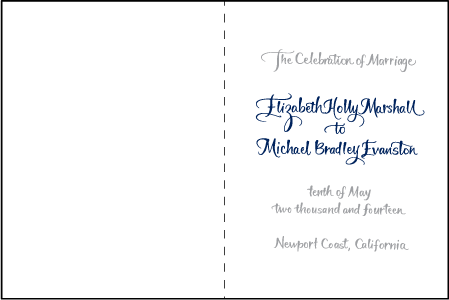 Bristol Calligraphy Letterpress Program Design Medium