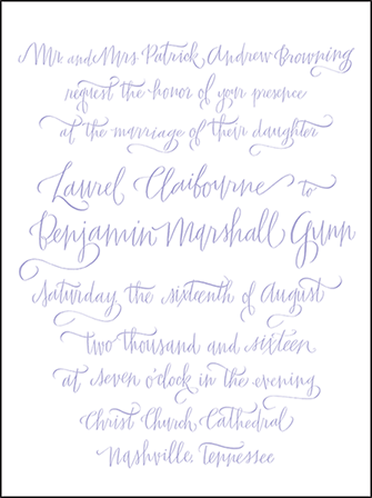 Browning Letterpress Invitation Design Medium