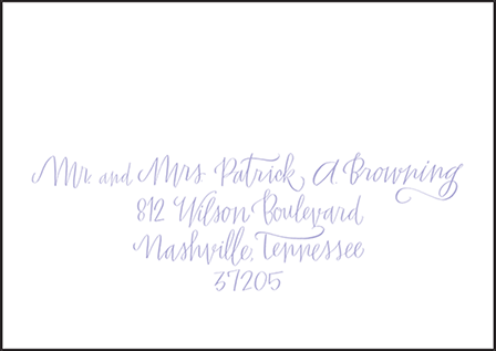 Browning Letterpress Reply Envelope Design Medium