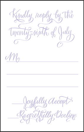 Browning Letterpress Reply Postcard Front Design Medium
