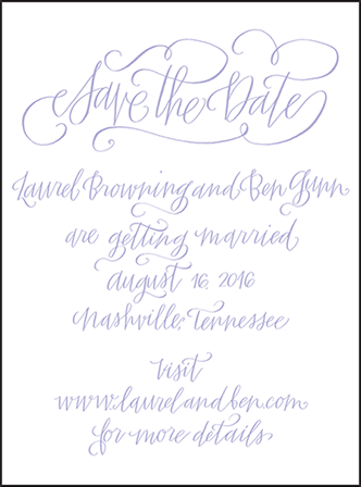 Browning Letterpress Save The Date Design Medium