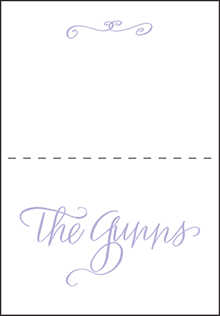 Browning Letterpress Thank You Card Fold Design Medium