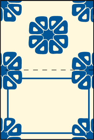 Byzantine Letterpress Placecard Fold Design Medium