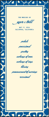 Byzantine Letterpress Program Tea Design Medium
