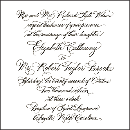 Callaway Letterpress Invitation Design Medium