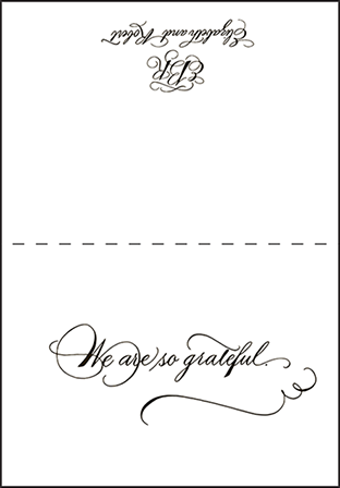 Callaway Letterpress Thank You Card Fold Design Medium