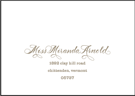 Calligraphy Monogram Letterpress Reply Envelope Design Medium