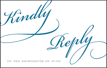 Cambridge Letterpress Reply Postcard Front Design Medium
