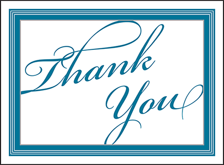 Cambridge Letterpress Thank You Card Flat Design Medium