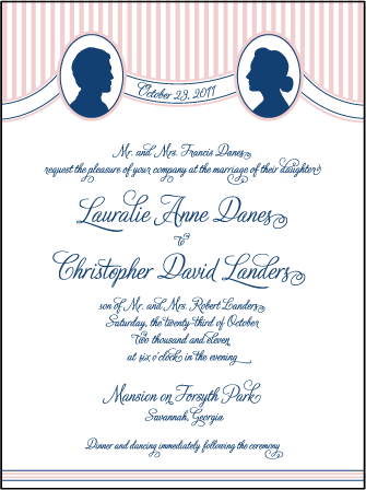 Cameo Letterpress Invitation Design Medium