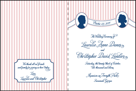 Cameo Letterpress Program Design Medium