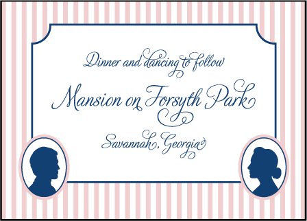 Cameo Letterpress Reception Design Medium