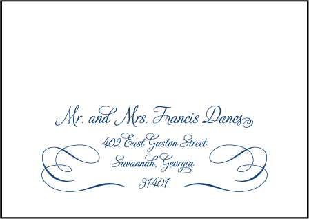 Cameo Letterpress Reply Envelope Design Medium