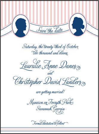 Cameo Letterpress Save The Date Design Medium