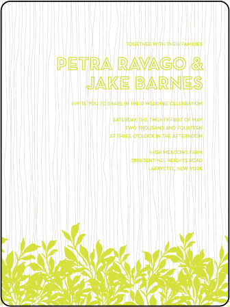 Canopy Letterpress Invitation Design Medium