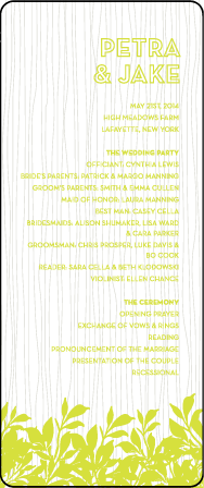 Canopy Letterpress Program Tea Design Medium