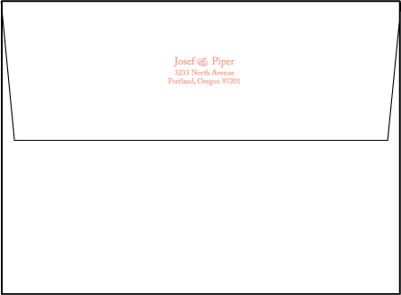 Caprilla Letterpress Envelope Design Medium