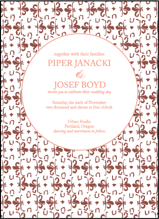 Caprilla Letterpress Invitation Design Medium