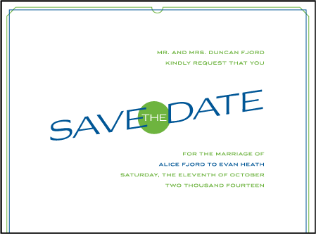 Cardette Letterpress Save The Date Design Medium