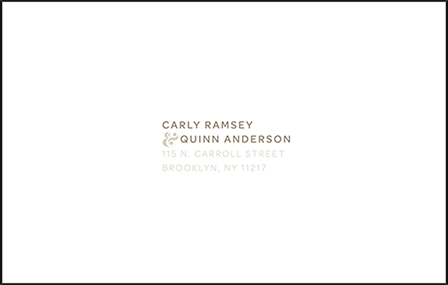 Carly Letterpress Reply Postcard Front Design Medium