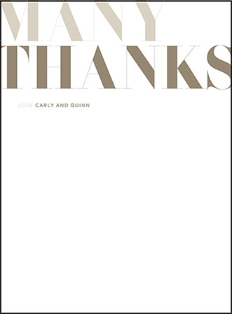 Carly Letterpress Thank You Card Flat Design Medium