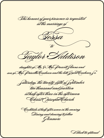 Carlyle Letterpress Invitation Design Medium