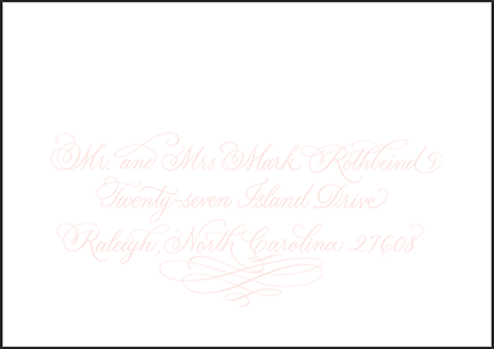 Carolina Letterpress Reply Envelope Design Medium