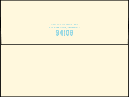 Carte de Visite Letterpress Envelope Design Medium