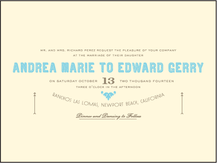 Carte de Visite Letterpress Invitation Design Medium