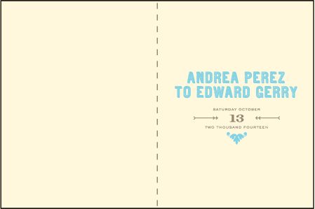 Carte de Visite Letterpress Program Design Medium