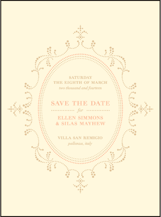 Cartoccio Letterpress Save The Date Design Medium