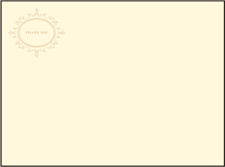 Cartoccio Letterpress Thank You Card Flat Design Medium
