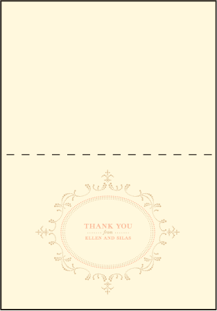 Cartoccio Letterpress Thank You Card Fold Design Medium