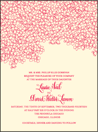 Cascade Letterpress Invitation Design Medium