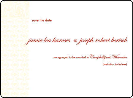 Cecilia Letterpress Save The Date Design Medium