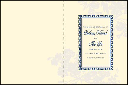 Cecily Letterpress Program Design Medium