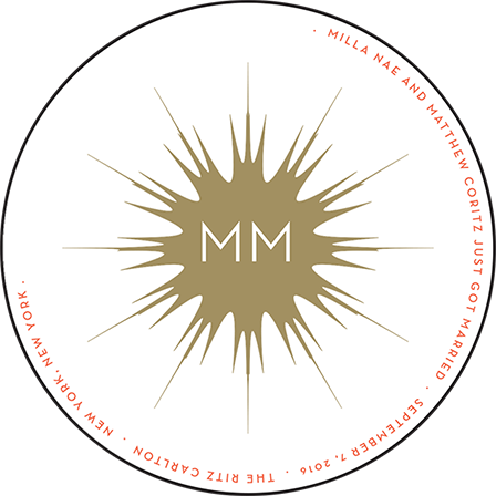 Celeste Letterpress Coaster Design Medium
