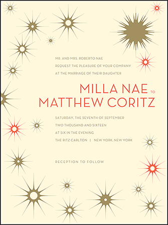 Celeste Letterpress Invitation Design Medium