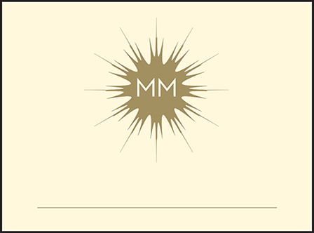 Celeste Letterpress Placecard Flat Design Medium