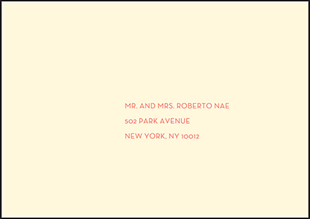 Celeste Letterpress Reply Envelope Design Medium