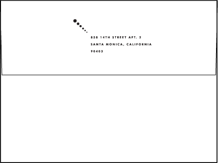 Champagne Letterpress Envelope Design Medium