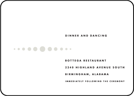 Champagne Letterpress Reception Design Medium