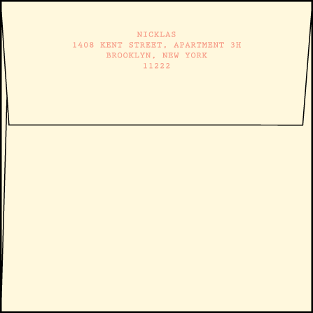 Chapin Letterpress Thank You Card Flat Envelope Design Medium