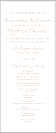 Charlotte Letterpress Program Tea Design Medium