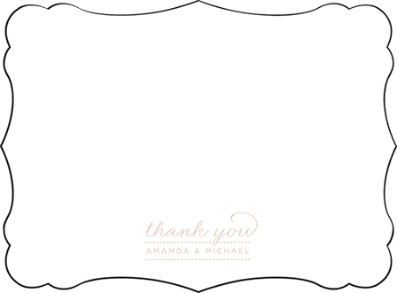 Charlotte Letterpress Thank You Card Flat Design Medium