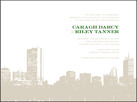 Charmed Boston Letterpress Invitation Design Medium