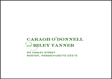 Charmed Boston Letterpress Reply Envelope Design Medium