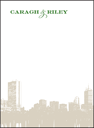 Charmed Boston Letterpress Thank You Card Flat Design Medium