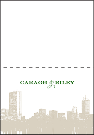 Charmed Boston Letterpress Thank You Card Fold Design Medium