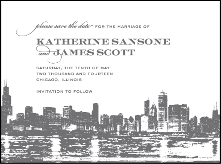 Charmed Chicago Letterpress Save The Date Design Medium